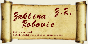 Žaklina Robović vizit kartica